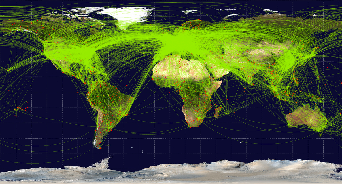 Harta rutelor aeriene