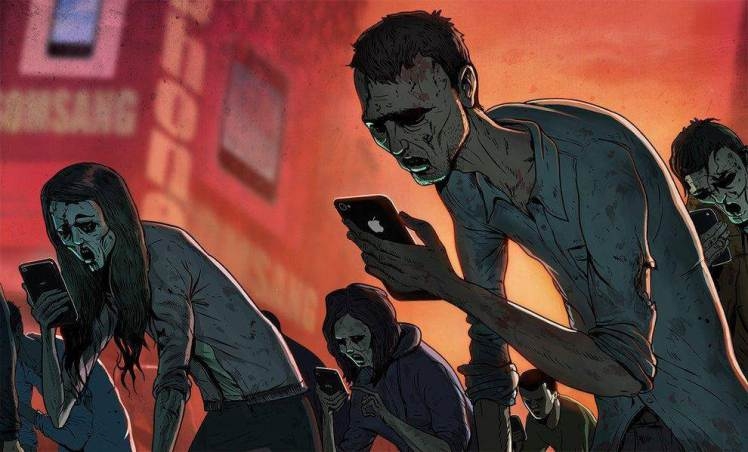 Zombie by British artist Steve Cutts