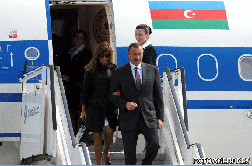 Ilham Aliyev presedintele Republicii Azerbaidjan şi soţia lui Mehriban Aliyeva