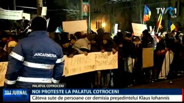 Proteste la Palatul Cotroceni 7 februarie 2017