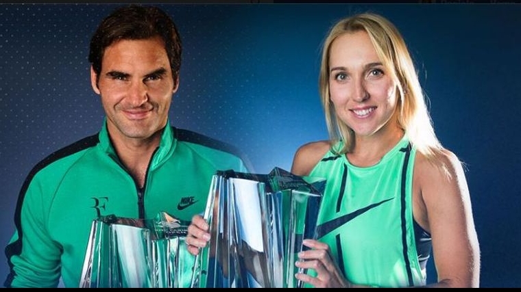 Roger Federer şi Elena Vesnina Indian Wells 2017