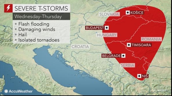 Furtuni puternice în estul Europei și Peninsula Balcanică