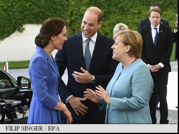 Ducesa de Cambridge prințul William și Angela Merkel