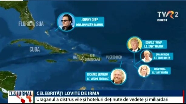 Celebrități afectate de urganaul Irma