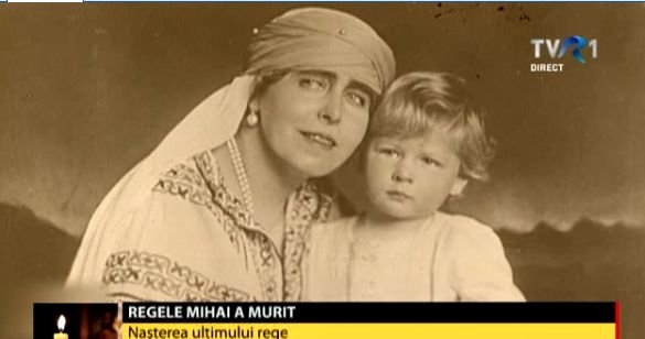 Regele Mihai si bunica sa Regina Maria
