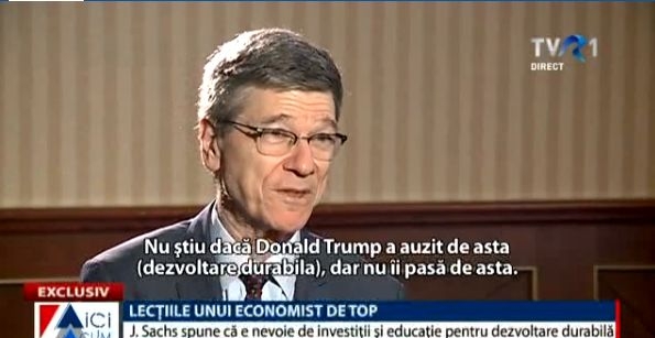 Interviu cu profesorul de economie Jeffrey Sachs