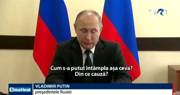 Vladimir Putin despre tragedia din Kemerovo