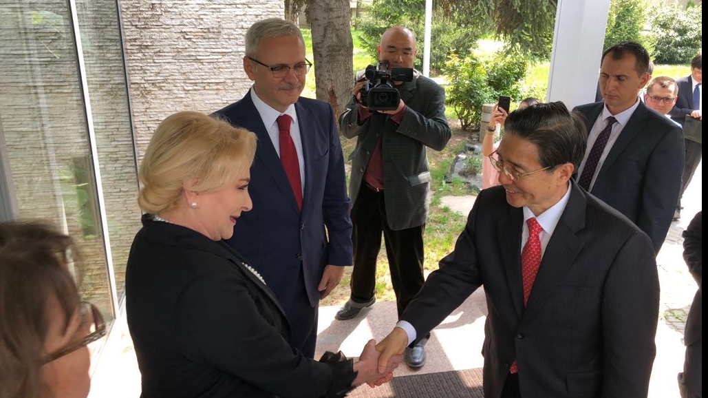 Liviu Dragnea şi Viorica Dăncilă în vizită la ambasada Chinei