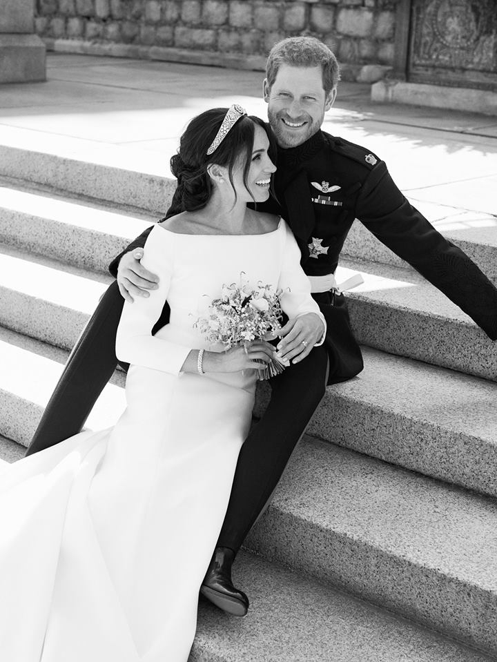 Harry și Meghan duce și ducesă de Sussex la nuntă. Fotografie realizată de  Alexi Lubomirski