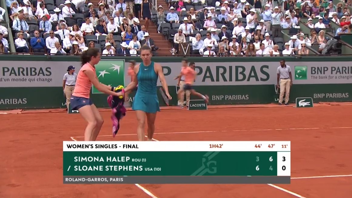 Simona Halep - Sloane Stephens 3-0 în setul 3