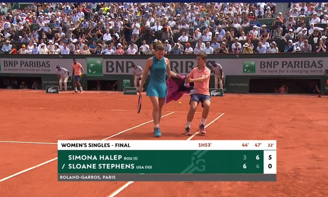 Simona Halep - Sloane Stephens 5-0 în setul 3