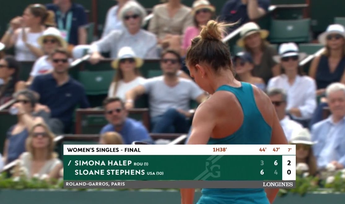 Simona Halep - Sloane Stephens 2-0 în setul 3