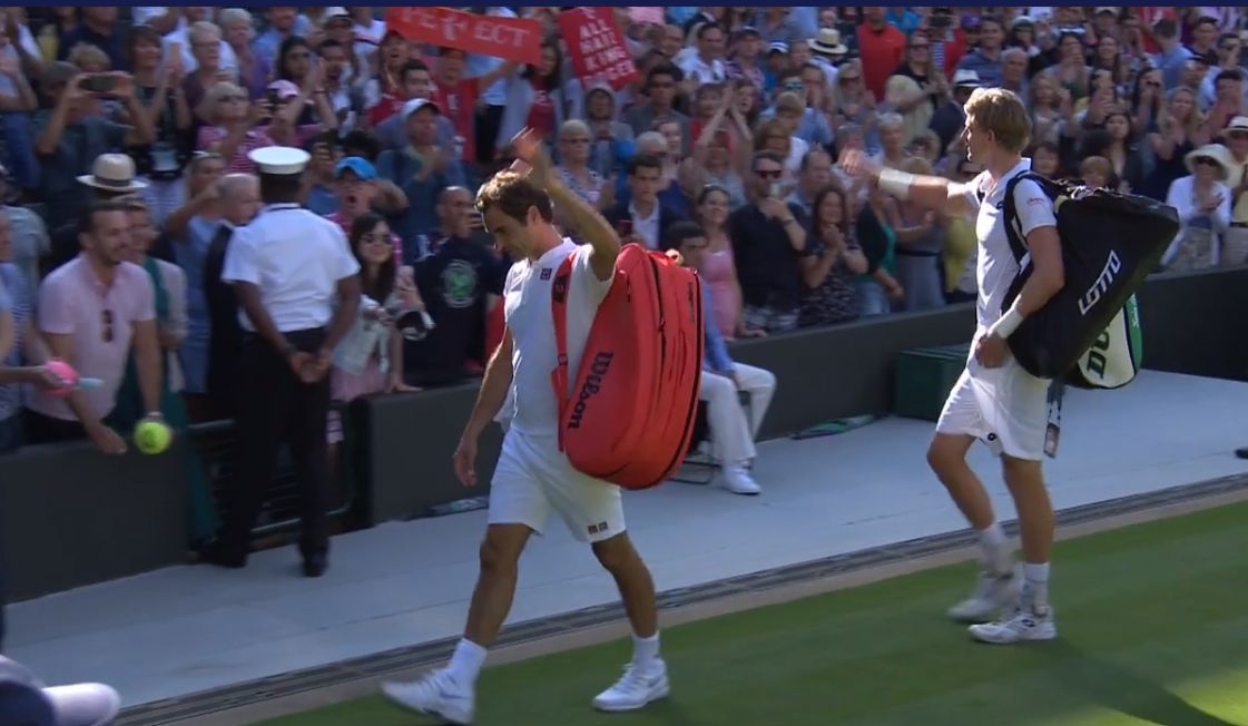 Roger Federer și Kevin Anderson Wimbledon 2018
