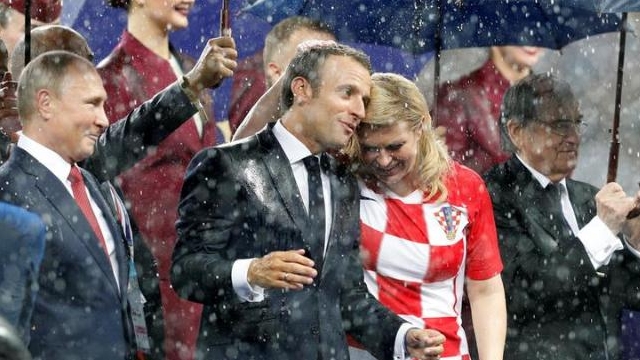 Emmanuel Macron și  Kolinda Grabar-Kitarovic