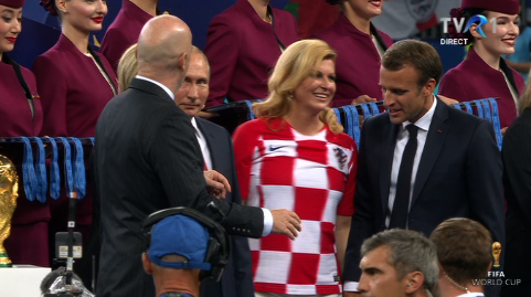 Președintele Rusiei președinta Croației și președintele Franței