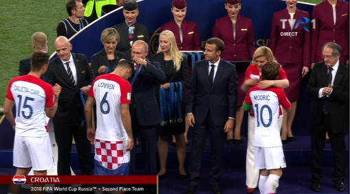 Echipa Croației felicitată