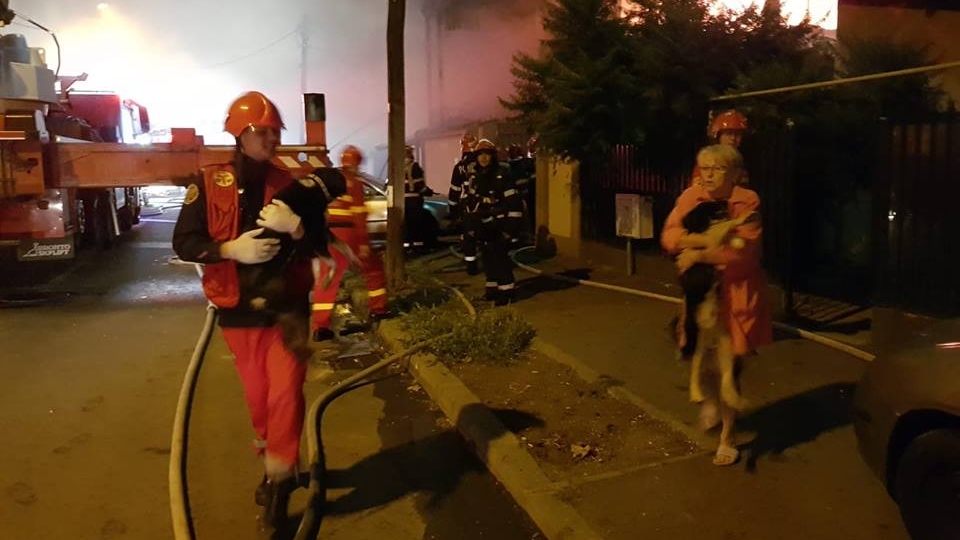 Incendiu în București