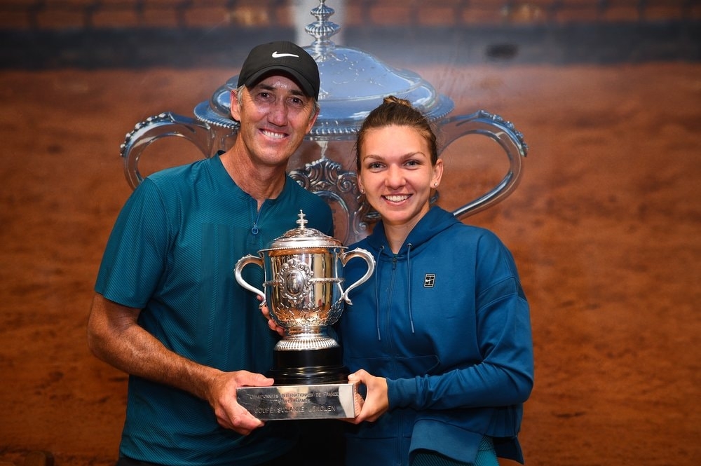 Darren Cahill și Simona Halep Roland Garros 2018