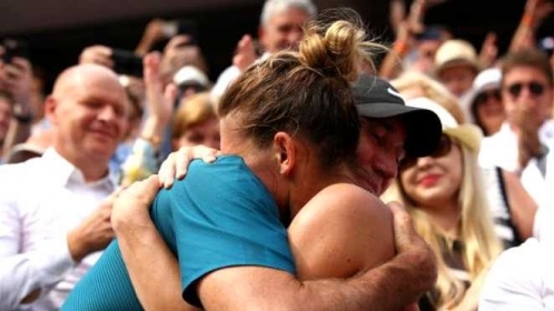 Simona Halep si Darren Cahill Roland Garros 2018