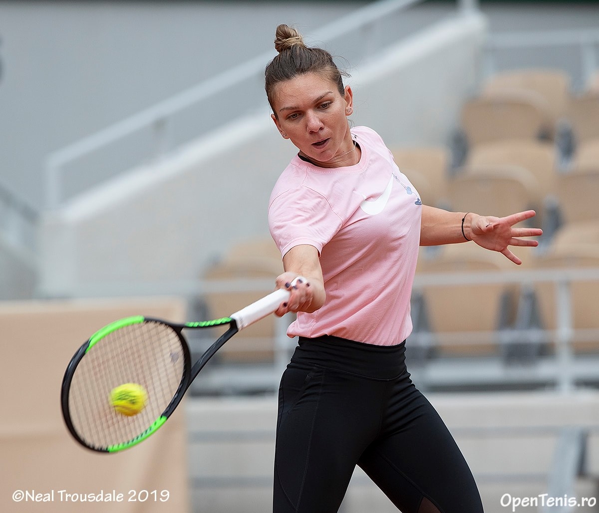 Simona Halep antrenament Roland Garros