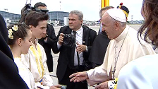 Papa Francisc în logan