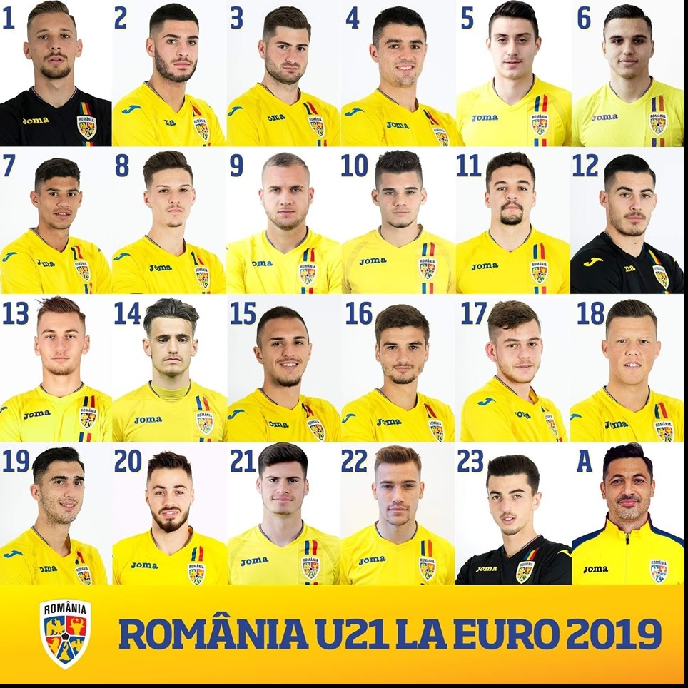 Echipa națională de tineret a României a anunțat ce numere vor purta jucătorii la EURO 2019