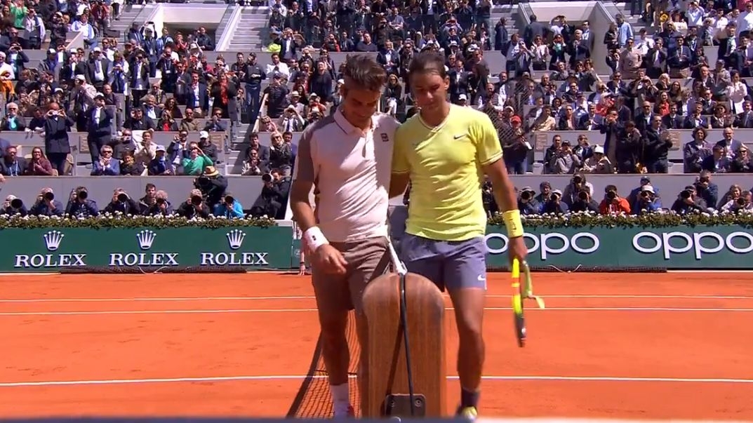 Roger Federer și Rafael Nadal Roland Garros 2019