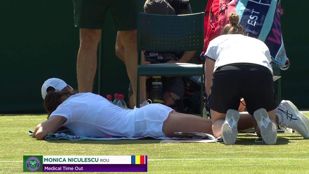 Monica Niculescu time out medical la meciul cu Elise Mertens Wimbledon 2019