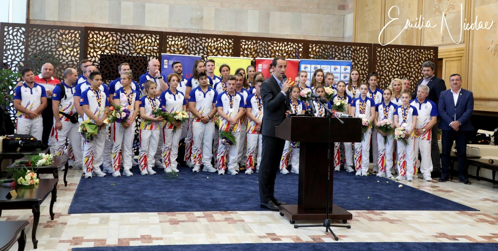 Mihai Covaliu şi lotul sportivilor întorşi de la Baku