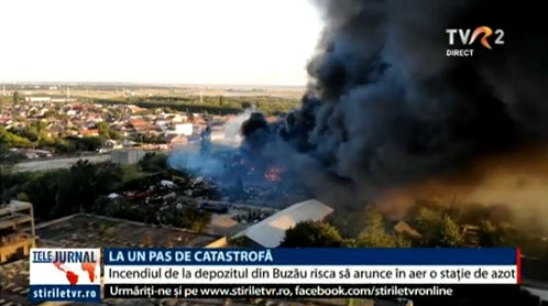 Incendiu în Buzău
