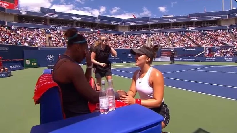 Bianca Andreescu o încurajează pe Serena Williams