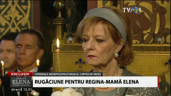 Majestatea Sa Margareta la slujba reînhumării Regine Mamă Elena