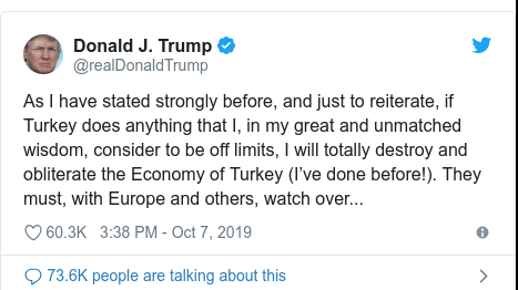Trump ameninţă Turcia
