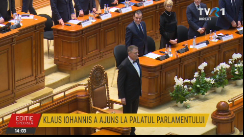 Klaus Johannis în Parlament