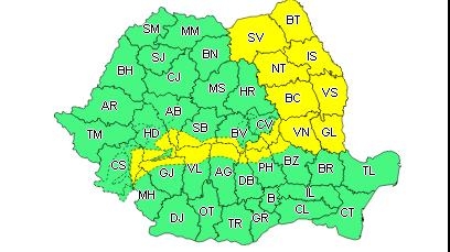 Zona Moldovei sub cod galben de vânt până pe 1 ianuarie