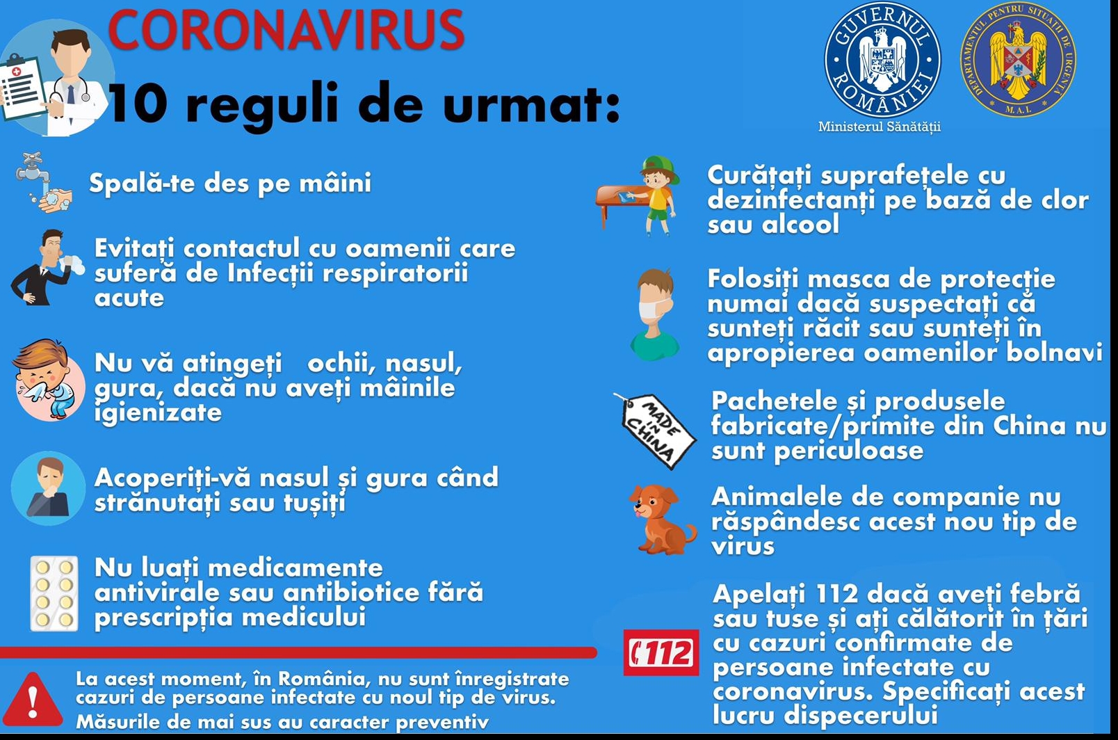 Coronavirus. 10 reguli de urmat