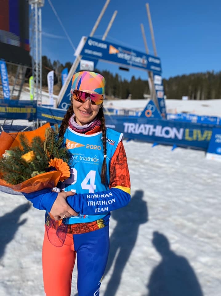 Maria Luiza Răşină medaliată cu argint la Under-23 la Mondialele de winter triathlon din Italia