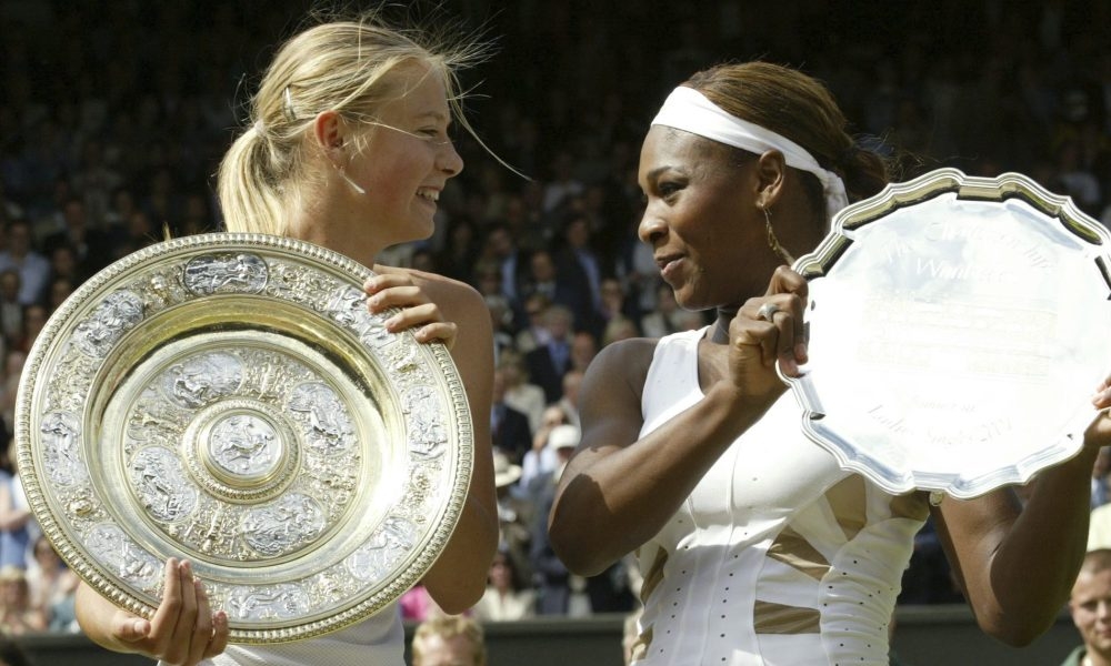 Maria Șarapova și Serena Williams Wimbledon 2004