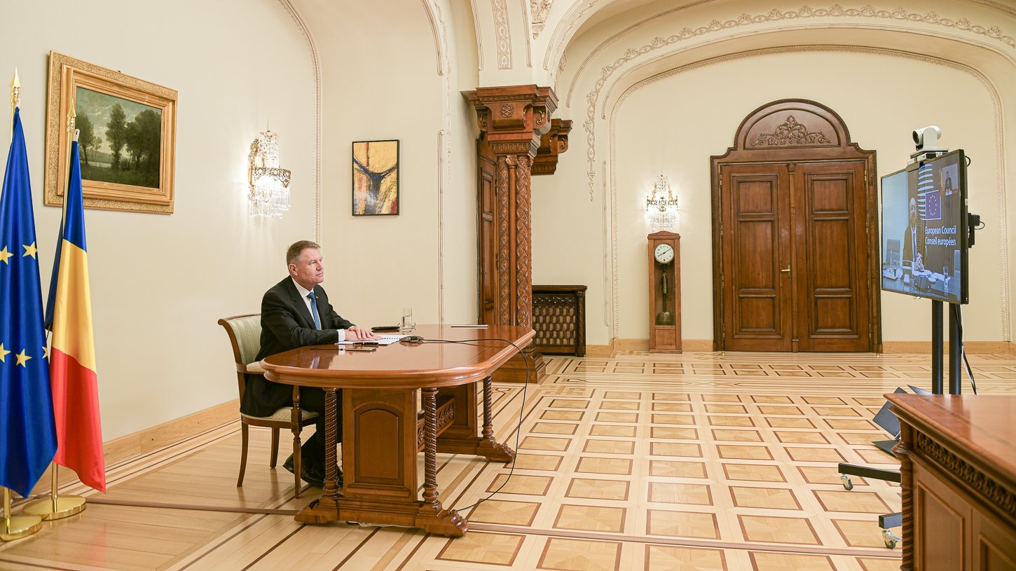 Klaus Iohannis în videoconferință