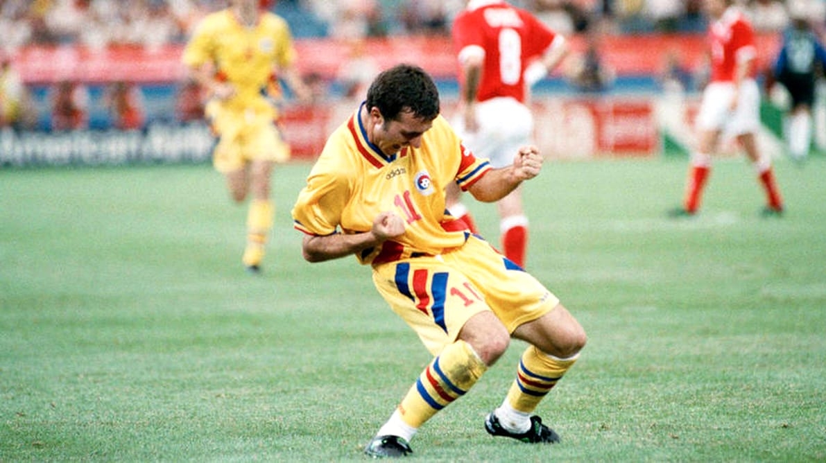 Hagi a marcat un gol impotriva Elvetiei in 1994