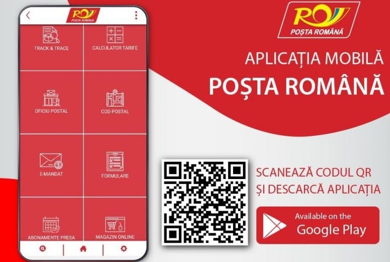 Aplicație pentru Android lansată de Poșta Română
