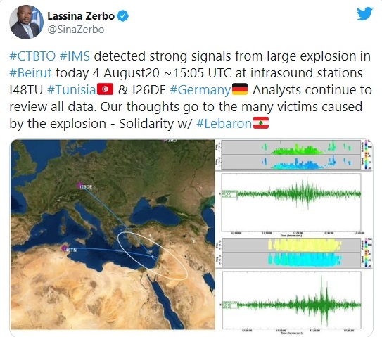Secretarul executiv al CTBTO Lassina Zerbo Twitter