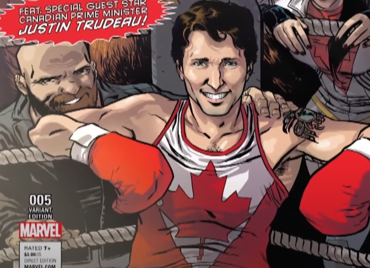Justin Trudeau personaj de benzi desenate