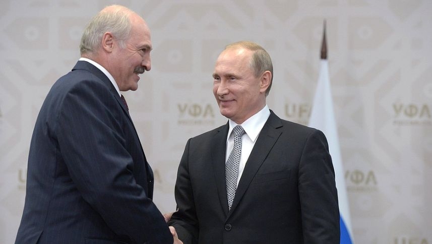 Aleksandr Lukashenko și Vladimir Putin