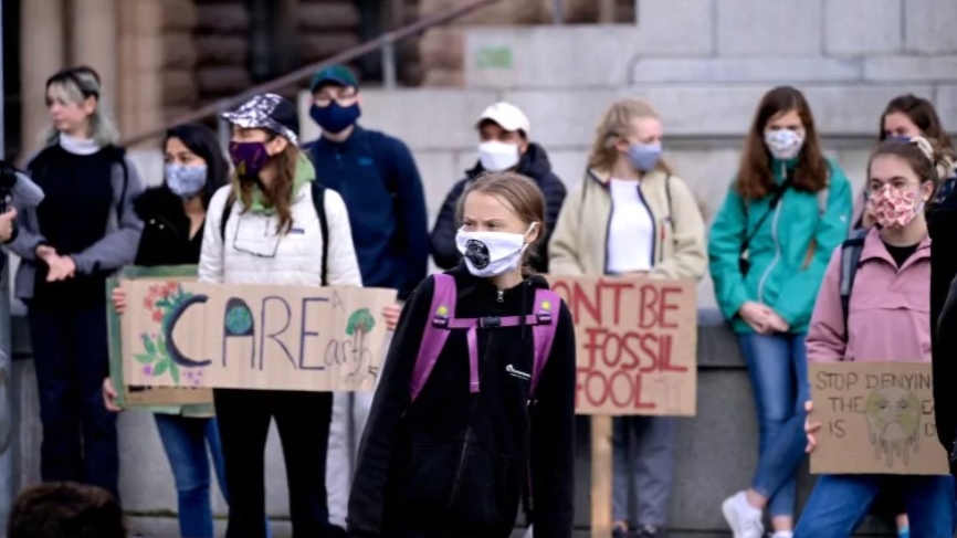 Greta Thunberg protest pentru mediu