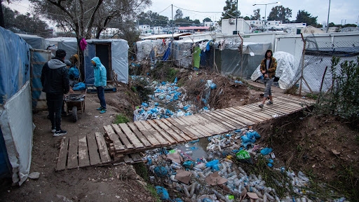 Tabăra de refugiați Moira din Grecia