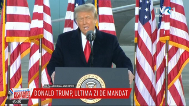 Donald Trump ultimul discurs de președinte