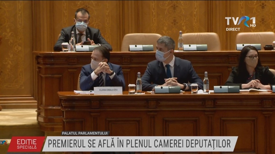 Premierul Florin Cîțu în Parlament