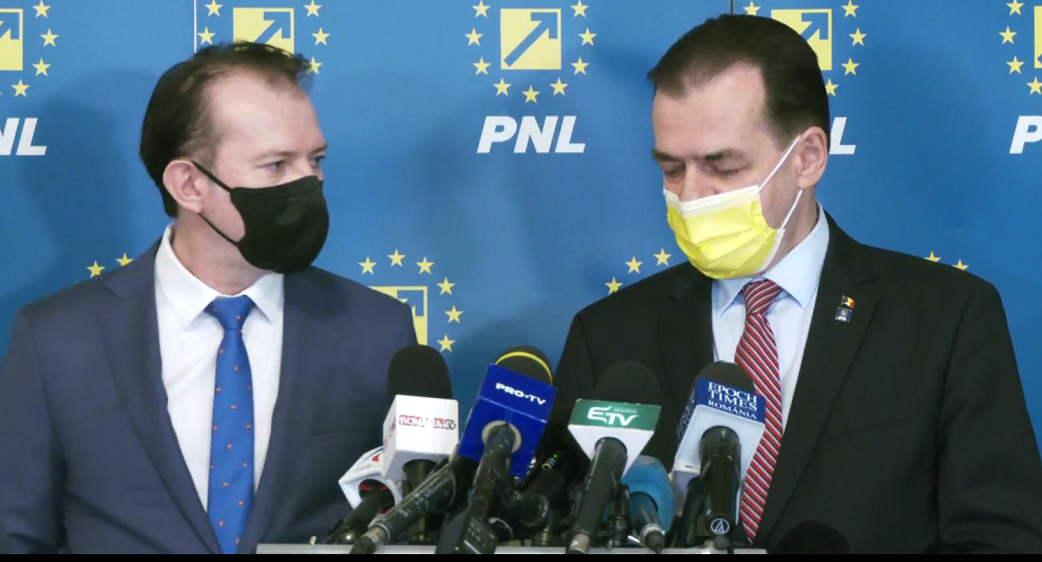 Premierul Florin Cîțu și președintele PNL Ludovic Orban