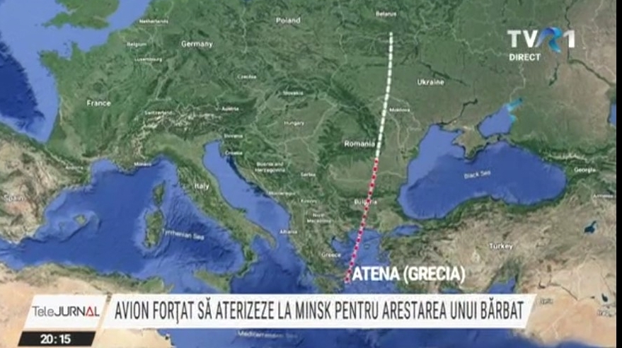 Avion forțat să aterizeze la Minsk